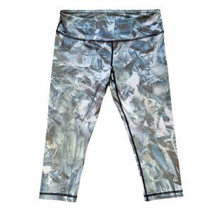 Vimmia Leggings Womens Med Blue Camouflage Cropped Workout Pants Cross Fit